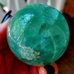 High Quality Rainbow Fluorite Sphere